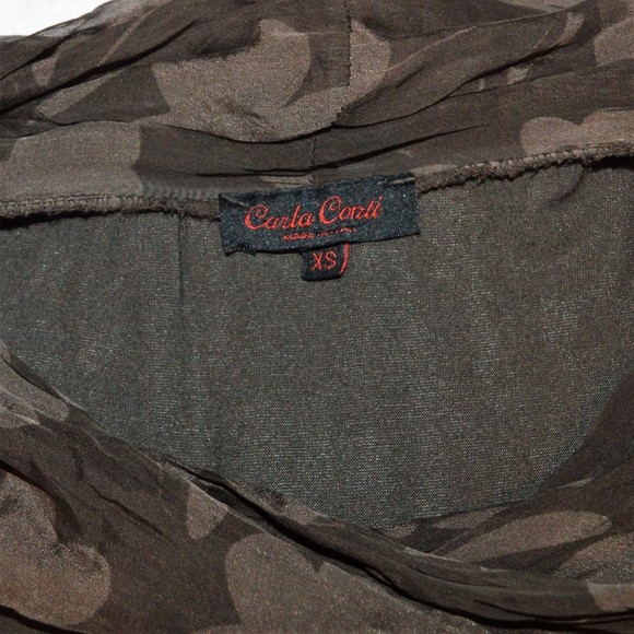 Carla Conti Vintage Silk Autumn Boho Floral Sleeveless Blouse - Picture 4 of 6